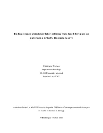 Finding common ground: how hikers influence white-tailed deer space-use patterns in a UNESCO biosphere reserve thumbnail