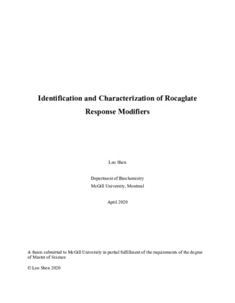 Identification and characterization of rocaglate response modifiers thumbnail