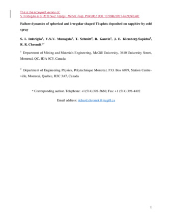 Failure dynamics of spherical and irregular shaped Ti splats deposited on sapphire by cold spray  thumbnail