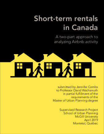 Short-term rentals  in Canada A two-part approach to  analyzing Airbnb activity thumbnail