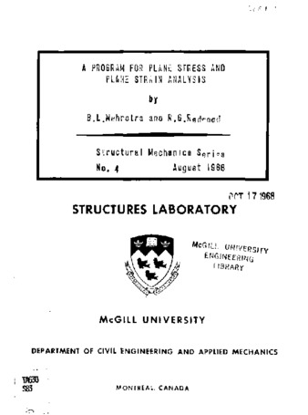 A program for plane stress and plane strain analysis thumbnail