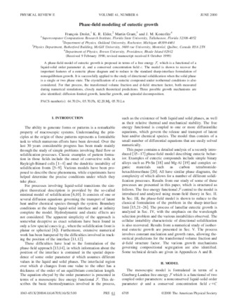 Phase-field modeling of eutectic growth thumbnail