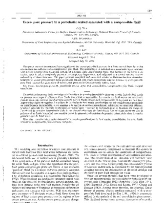 Excess pore pressure in a poroelastic seabed saturated with a compressible fluid thumbnail