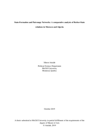 State-formation and patronage networks: a comparative analysis of Berber-state relations in Morocco and Algeria thumbnail