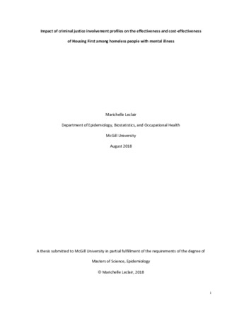 Impact of criminal justice involvement profiles on the effectiveness and cost-effectiveness of Housing First among homeless people with mental illness thumbnail