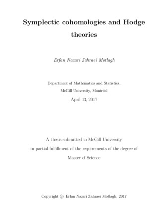 Symplectic cohomologies and Hodge theories thumbnail