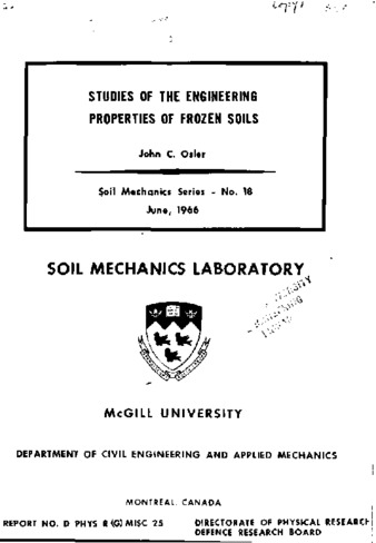 Studies of the engineering properties of frozen soils thumbnail