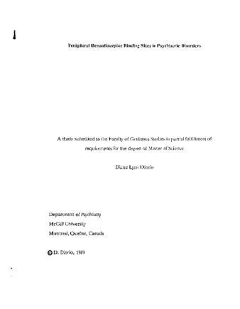 Peripheral benzodiazepine binding sites in psychiatric disorders thumbnail