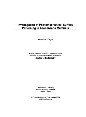 Investigation of photomechanical surface patterning in azobenzene materials thumbnail