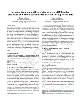 A spatial-temporal public opinion analysis of IP location disclosure on Chinese social media platforms using Weibo data thumbnail