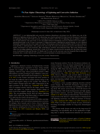 A Pan-Alpine Climatology of Lightning and Convective Initiation thumbnail