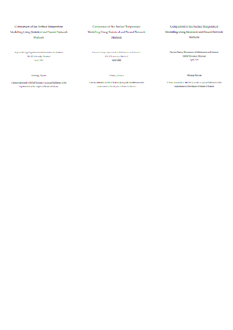 Comparison of sea surface temperature modelling between statistical and neural network methods thumbnail