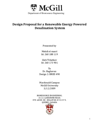 Design Proposal for a Renewable Energy Powered Desalination System thumbnail