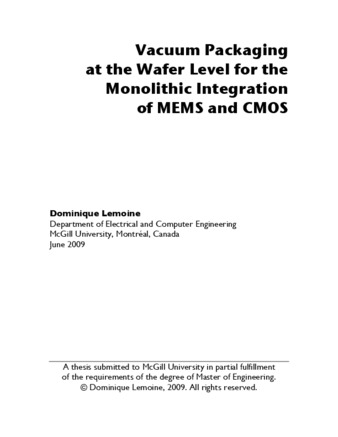 Vacuum packaging at the wafer level for monolithic integration of MEMS and CMOS thumbnail