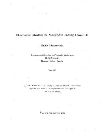 Stochastic models for multipath fading channels thumbnail