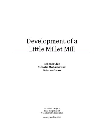 Development of a little Millet mill thumbnail