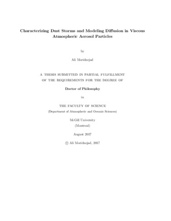 Characterizing dust storms and modeling diffusion in viscous atmospheric aerosol particles thumbnail