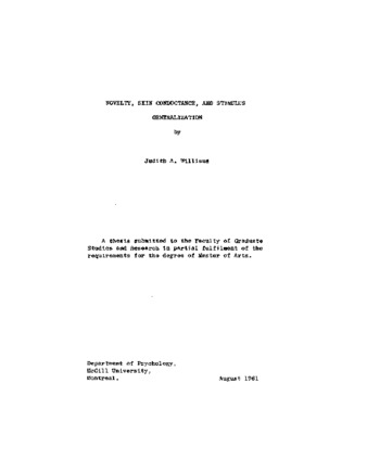 Novelty, skin conductance, and stimulus generalization. thumbnail