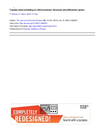 Tunable nano-wrinkling of chiral surfaces: Structure and diffraction optics thumbnail