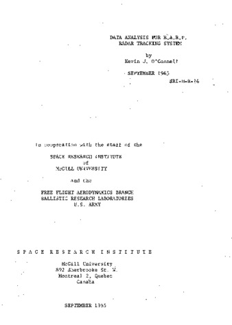 Data analysis for HARP radar tracking system thumbnail