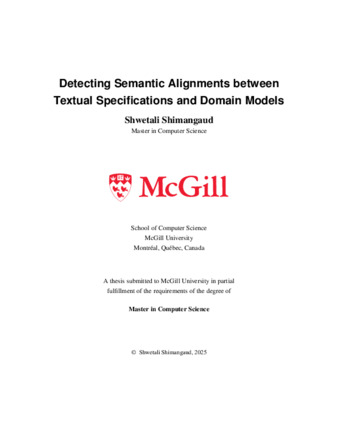 Detecting Semantic Alignments between Textual Specifications and Domain Models thumbnail