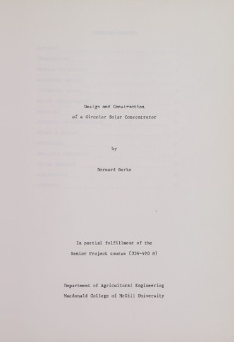 Design and Construction of a Circular Solar Concentrator thumbnail