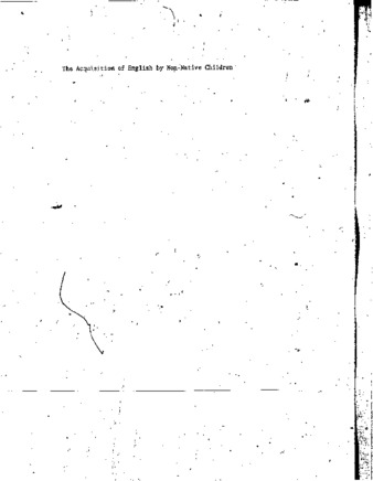 The acquisition of English by non-native children and its sociocultural correlates : a study in an inner-city school thumbnail