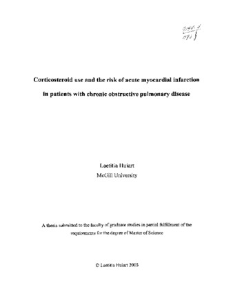 Corticosteroid use and the risk of acute myocardial infarction in patients with chronic obstructive pulmonary disease thumbnail