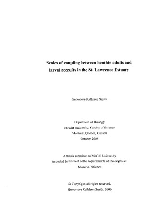 Scales of coupling between benthic adults and larval recruits in the St. Lawrence Estuary thumbnail