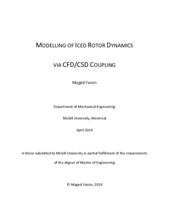 Modelling of iced rotor dynamics via CFD-CSD coupling thumbnail