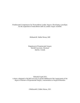 The fundamental competencies for transcatheter cardiac surgery: developing a paradigm for the acquisition of transcatheter skills in cardiac surgery residents thumbnail