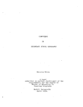 Computers in secondary school geography thumbnail