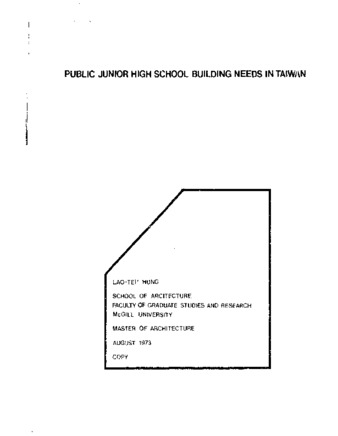 Public junior high school building needs in Taiwan thumbnail