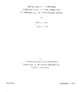 The exchange of a diffusible substance within the blood stream into the extavascular and extracellular volumes thumbnail