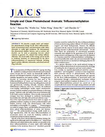 Simple and Clean Photoinduced Aromatic Trifluoromethylation Reaction thumbnail