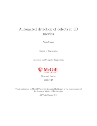 Automated detection of defects in 3D movies thumbnail