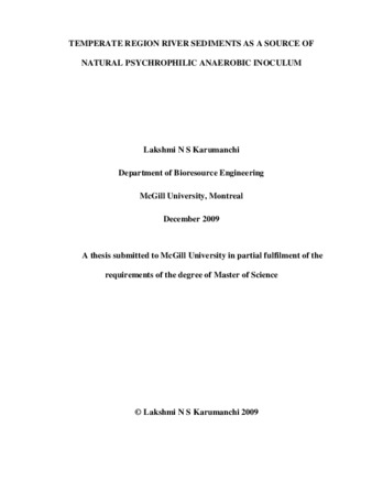 Temperate region river sediments as a source of natural psychrophilic anaerobic inoculum thumbnail