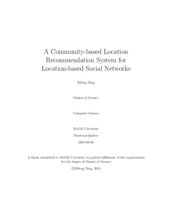 A Community-based location recommendation system for location-based social networks thumbnail