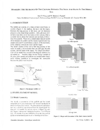 Modelling the mechanics of the coupling between the incus and stapes in the middle ear thumbnail