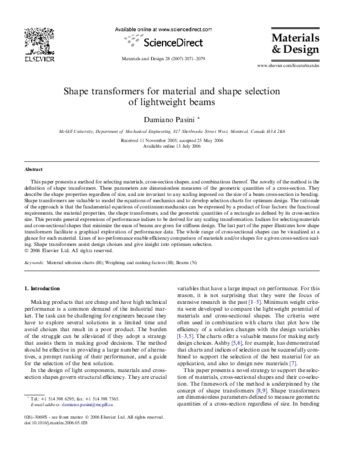 Shape transformers for material and shape selection of lightweight beams thumbnail