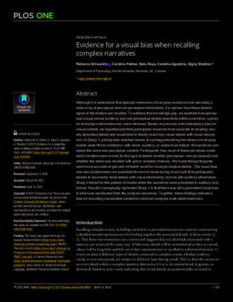 Evidence for a visual bias when recalling complex narratives thumbnail