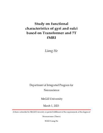 Study on functional characteristics of gyri and sulci based on Transformer and 7T fMRI thumbnail