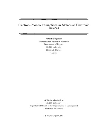 Electron-phonon interactions in molecular electronic devices thumbnail