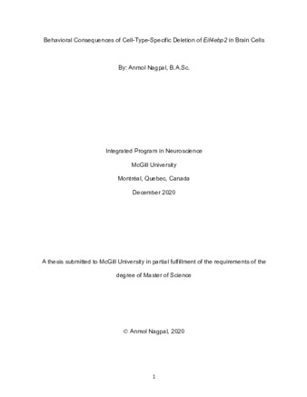 Behavioral consequences of cell-type-specific deletion of Eif4ebp2 in brain cells thumbnail