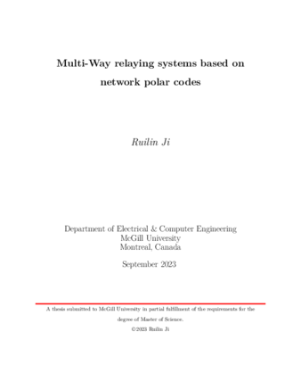 Multi-way relaying systems based on network polar codes thumbnail