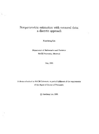 Nonparametric estimation with censored data : a discrete approach thumbnail