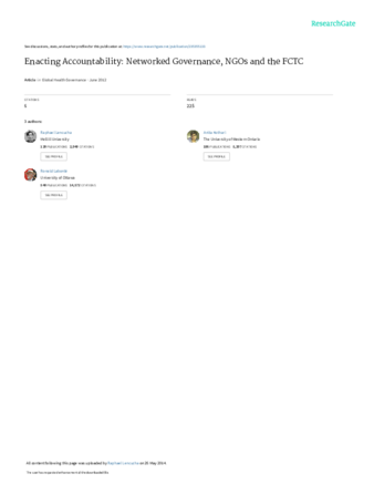 Enacting Accountability: Networked Governance, NGOs and the FCTC thumbnail