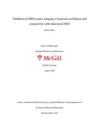 Validation of MEG source imaging of neuronal oscillations and connectivity with intracranial EEG thumbnail