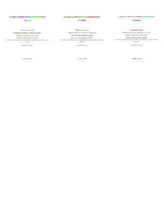 Unsupervised representation learning for data clustering thumbnail
