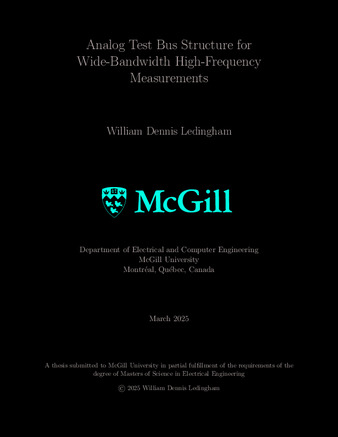 Analog test bus structure for wide-bandwidth high-frequency measurements thumbnail